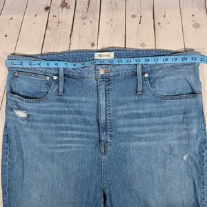 Madewell Blue Classic Straight Blue Cotton Stretch Jeans M3004 Womens 36‎ thumbnail 11