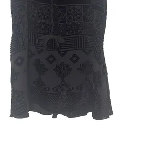 Free People Women's Size 6 Small Black Velvet‎ Sequin Wymsgoth Romantic Top thumbnail 3