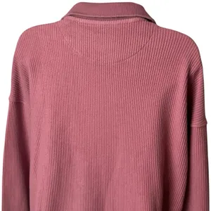 Aerie Oversized Beyond Ribbed Quarter‎ Zip Pullover Sweater Pink Cozy S thumbnail 6