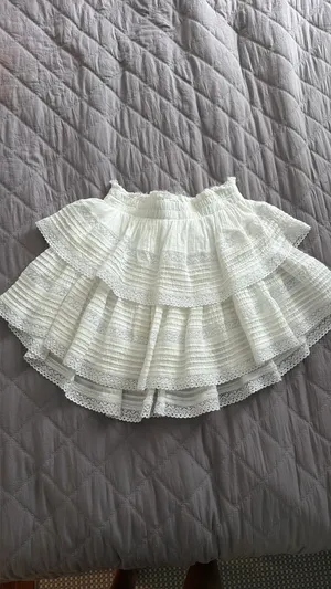 Aerie White Ruffle Skirt thumbnail 2
