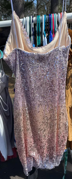 Pink ombré sparkly dress thumbnail 2