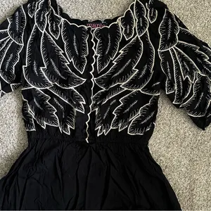Maple Anthropologie Odd Rubies Embroidered Peplum Top thumbnail 3