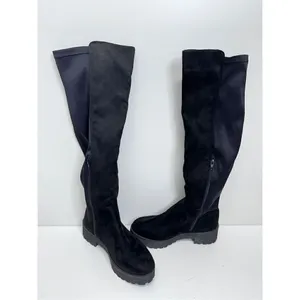Dirty Laundry Black‎ Over The Knee Lug Sole Stretch Boot Womens Size 6.5 thumbnail 4
