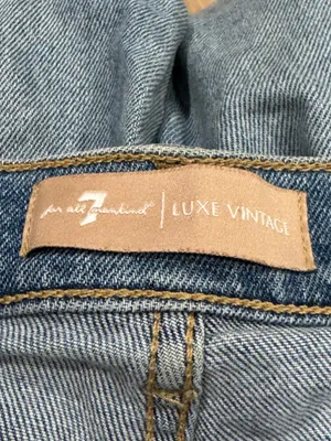 7 For All Mankind Vintage Luxe Cropped Alexa Raw Hem Jeans Women’s 25 thumbnail 4