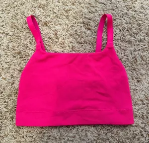 aerie Bright Hot Pink Ribbed Crop Bralette thumbnail 1