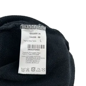 MSGM Black Multicolor‎ Logo Crewneck Sweatshirt Cotton Raw Hem Size Large thumbnail 12