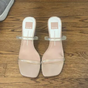 Dolce Vita Clear-Strap Block-Heel Sandals Nude Size 8 thumbnail 2
