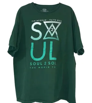 Tim McGraw Faith Hill Soul2Soul Tour Shirt 2XL 2017 Concert Double Sided Country thumbnail 1