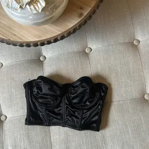 UO Out From Under Black Satin‎ Strapless Corset Top Size Medium thumbnail 2