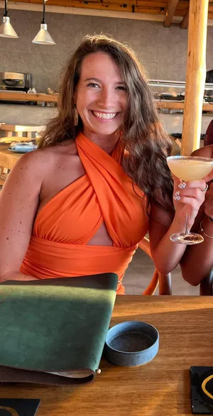 ZARA Bright Orange Bodycon Dress thumbnail 4