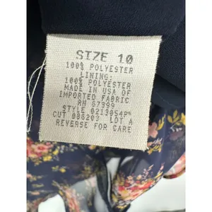 Donna Ricco Floral‎ Midi Dress Size 10P Feminine Ruffle Dainty Modest Sheer thumbnail 9