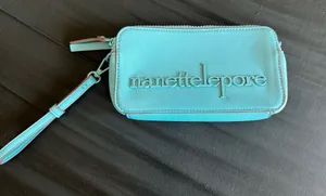 Nanette Lepore Teal Double Zip Wristlet Wallet with Wrist Strap thumbnail 1