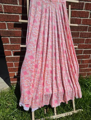 Victoria's Secret Strapless Floral Maxi Dress in Pink Medium thumbnail 6
