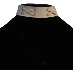 Gray suede thick choker necklace thumbnail 1