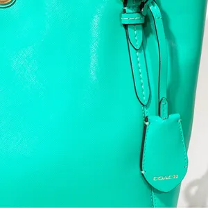 Coach Purse Peyton Saffiano Leather Zip Top Tote Handbag NoA1481-F27349 Green thumbnail 2