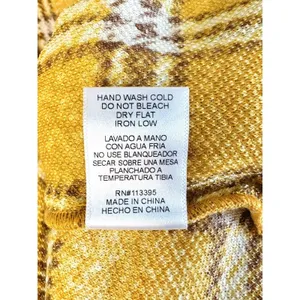 En Crème Women's‎ Small Sherpa Shacket Jacket Plaid Oversized Mustard Streetwear thumbnail 10