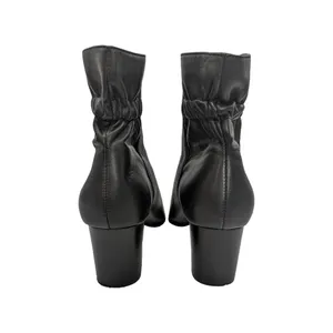 Sole Society Maeryn Bootie Heeled Ankle Boots Black Leather Pointed Toe 7.5 Shoe thumbnail 4