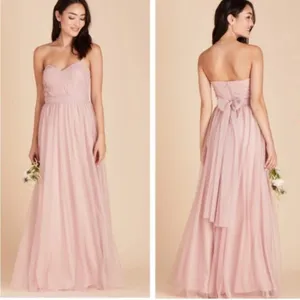Birdy Grey‎ NWT Christina Dress Women's Size Small Rose Quartz Tulle Convertible thumbnail 4