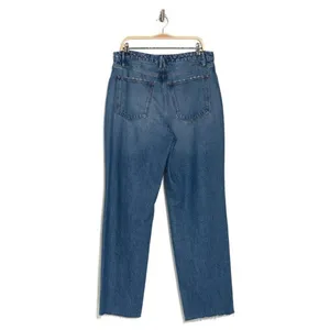 Good American Good 90's Loose Jean Distressed Indigo Size 16 thumbnail 2