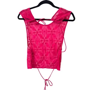 ANTHROPOLOGIE LyreBird Sequin Sheer Tie-Back Top Orchid Flower Medium NEW‎ NWT thumbnail 3
