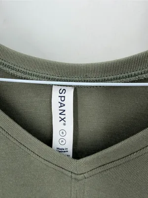 SPANX NWT Better Base Modal Long Sleeve Athleisure Casual Convertible Tie Top thumbnail 3
