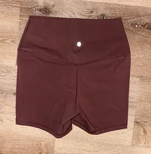CRZ YOGA Butterluxe 4” High-Waist Bike Shorts in Taupe thumbnail 1