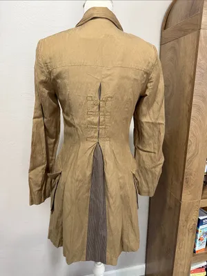 CAbi Tan Tailored Button-Front Trench Coat #840 thumbnail 3