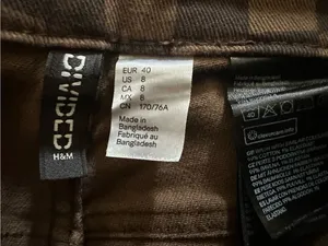 Divided Brown Checkerboard High-Waist Pants thumbnail 4