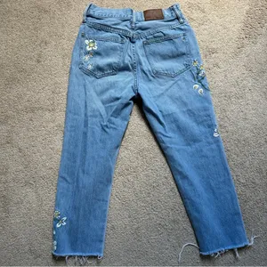 Madewell The Perfect Vintage Summer Jeans Embroidered Edition Size 24 Floral thumbnail 7