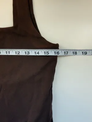 Old Navy Square Neck Tank Top Bodysuit Solid Brown Full Coverage thumbnail 9