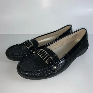 Anne Klein Iflex Women's Shoes Sz 8M Black Moccasin Loafers Flat Comfort thumbnail 2