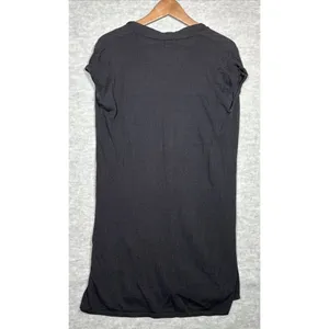 J Jill Black V Neck Tunic Lightweight Cap Sleeve‎ Beach Cover Up Size S thumbnail 4