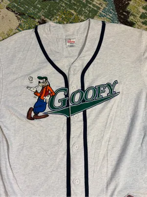 Vintage 90s Disney Store Goofy Baseball Jersey XL Embroidered Unisex thumbnail 7