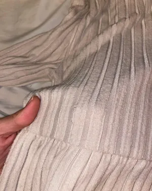 Neutral Mock Neck Sweater Dress Tan thumbnail 3