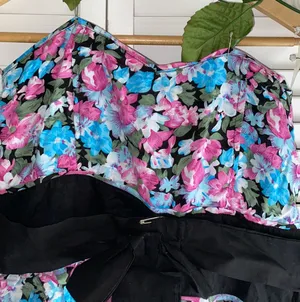 Paradis miss Strapless Floral Ruffle Mini Dress thumbnail 5