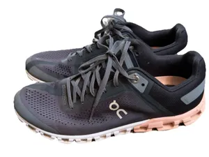 On Cloud Women's Cloudflow Gray And Pink‎ Athletic Running Sneaker Shoes Size 9 thumbnail 1