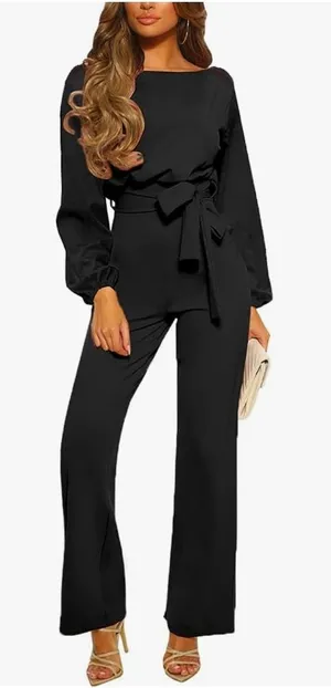 Long sleeve Jumpsuit in black size Large never worn but no tags , missin… thumbnail 1