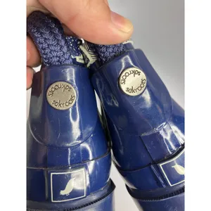 Sakroots Rain Boots Women 7 Navy Blue Excellent Rhythms Chelsea Ankle Rubber thumbnail 6