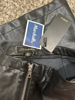 Leather Skirt Black Size M thumbnail 3