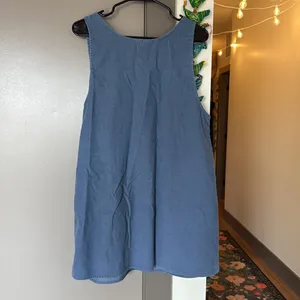 Urban Renewal Urban Outfitters Blue Boxy Sleeveless Corduroy Dress thumbnail 4