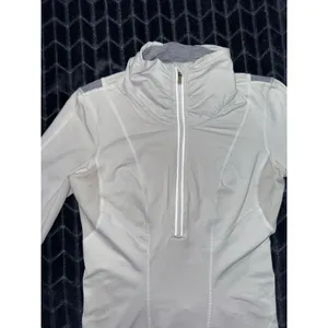 Lululemon Women's Define Pullover Jacket White 1/2 Zip Thumbhole Luon Sz 6 thumbnail 3
