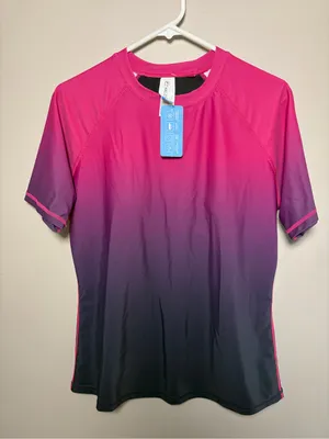 Women’s Pink Ombre Swim Rash Guard - Unbranded thumbnail 1