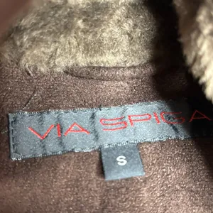 Via Spiga Deadstock 90s Y2K vintage brown espresso Long Coat size small NWT new thumbnail 8