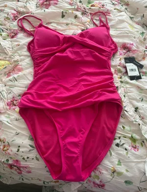 Hot Pink One Piece Ralph Lauren swimsuit thumbnail 1