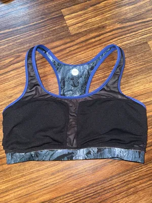 TYR Active Marbled Print Strappy Back Sports Bra thumbnail 6