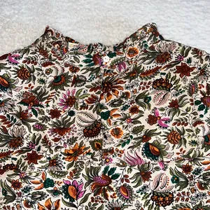 Anthropologie Maeve Sleeveless‎ Smocked Floral High Neck Top Multicolor Size 6 thumbnail 8