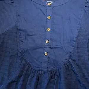 Anthropologie baby doll blouse navy large thumbnail 4