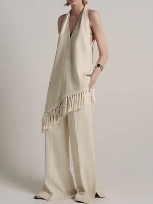 Zara ZW COLLECTION HALTER TOP WITH FRINGING thumbnail 2