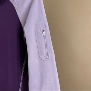 Reebok Small Turtleneck Mock Neck Purple Running Top Pastel Deep Purple Pullover thumbnail 4