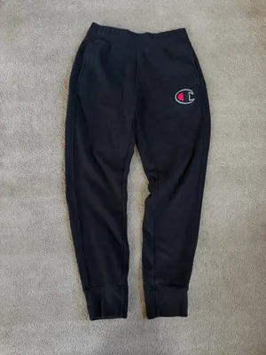Champion Black Logo Joggers – Size Small thumbnail 2